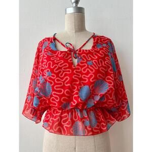 Vintage 1970s Zandra Rhodes Shell & Squiggle Print Ensemble